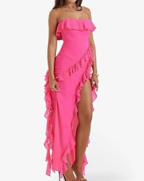 House of CB pink ruffle dress - Image 2
