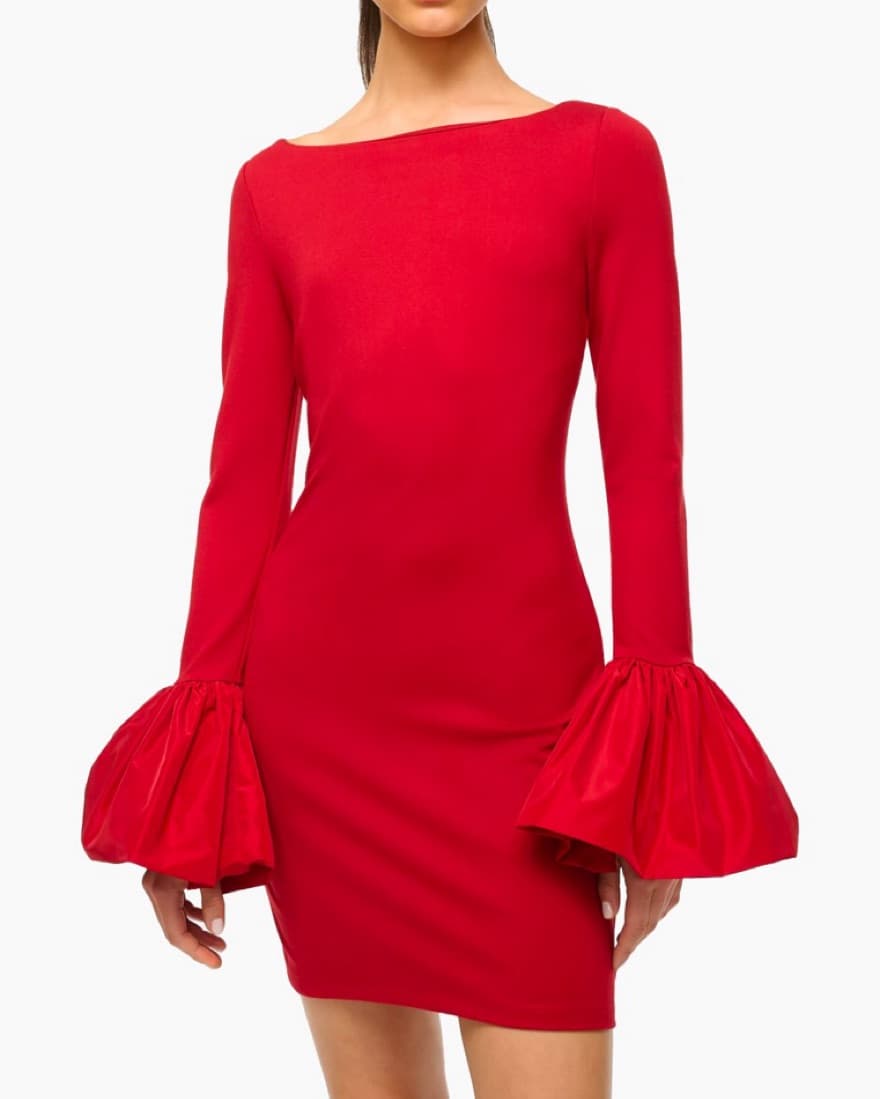 Staud Hawthorne Dress In Red - Image 4