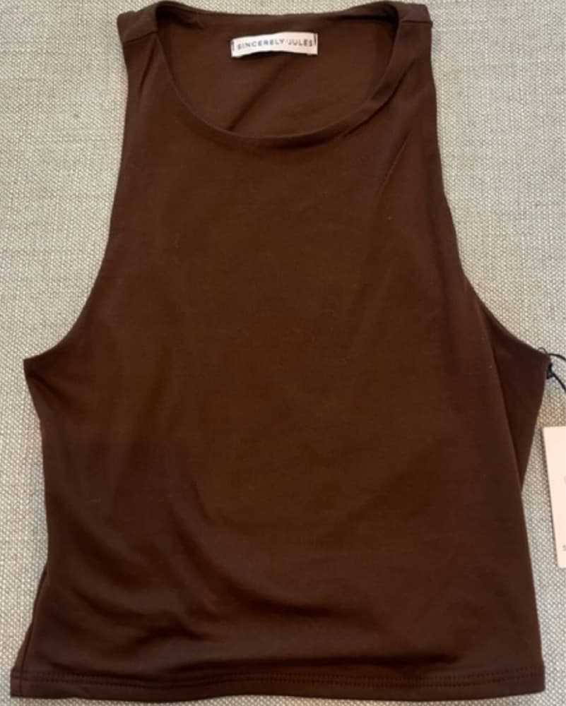 High Neck Brown Top - Image 2
