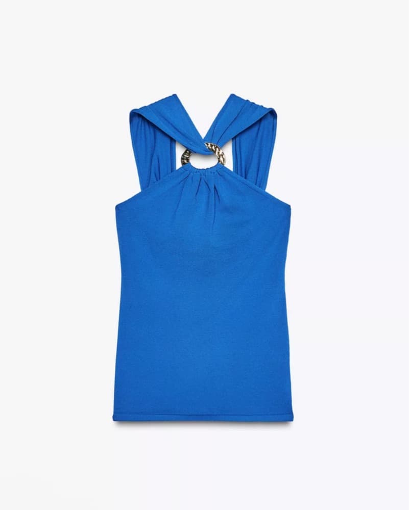 Halter Knit Top - Image 1
