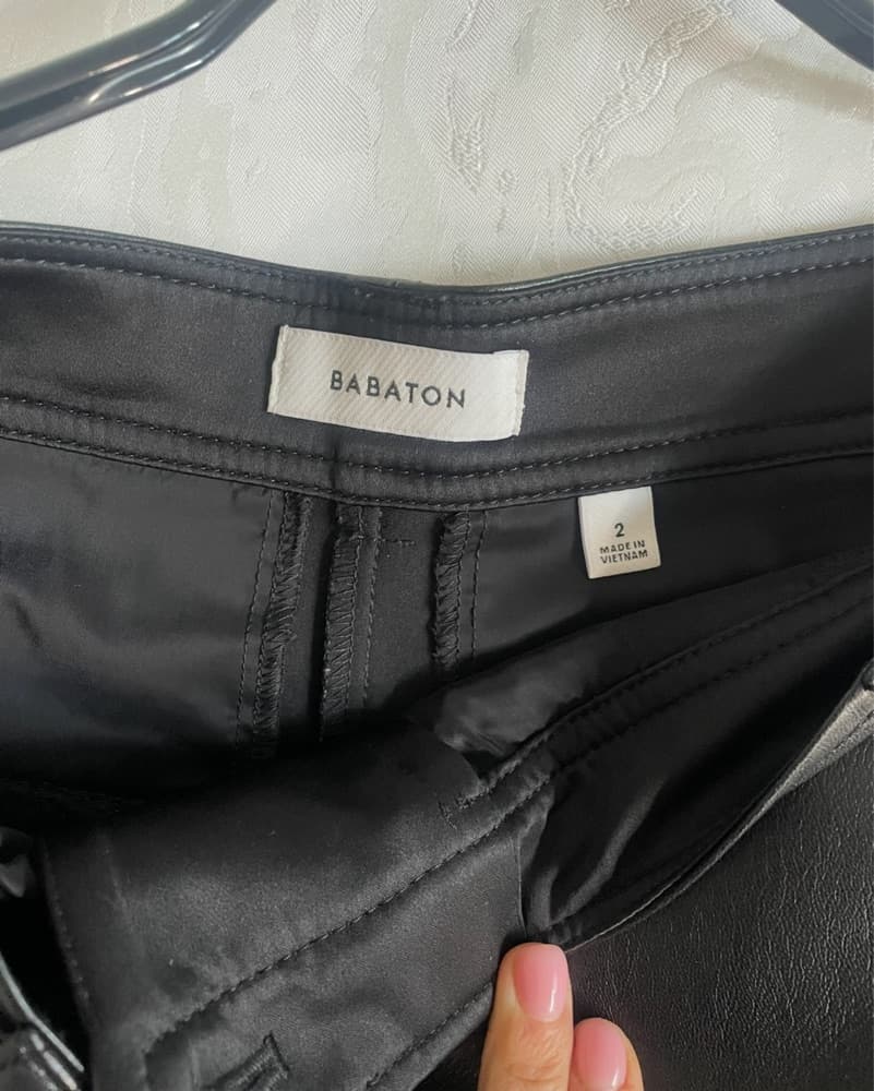 Aritzia (Babaton) Leather Shorts - Image 3