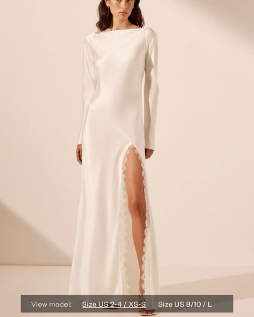 La Lune Cumulus Silk Backless Lace dress - Image 1