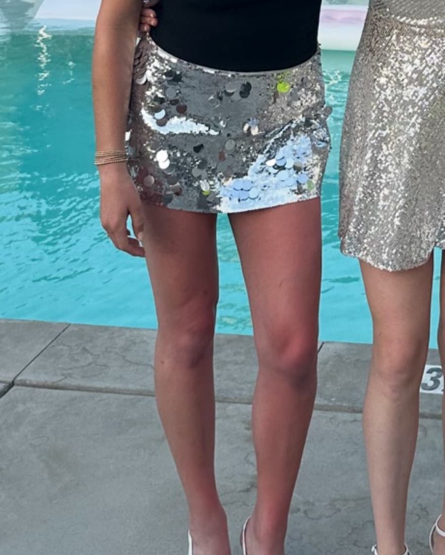 Guizio Sequin Mini Skirt - Image 3