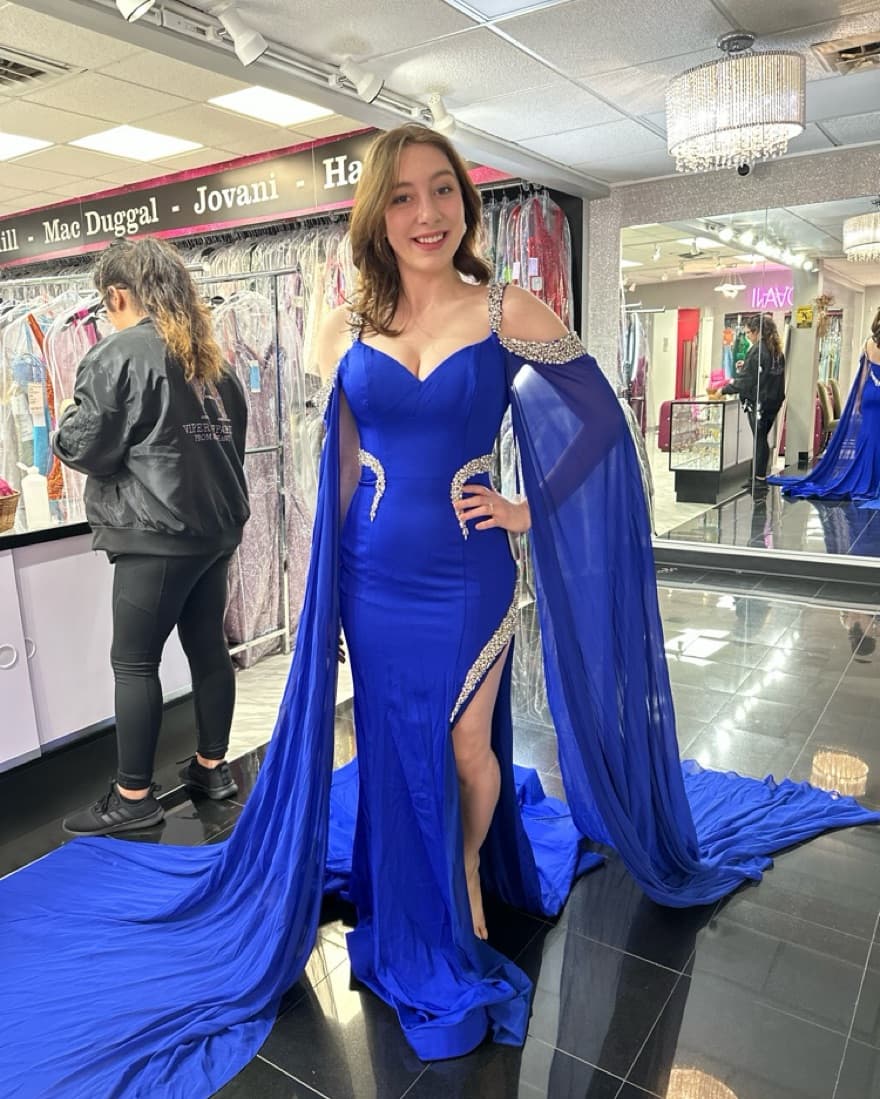 Sherri Hill Blue Gown  - Image 1