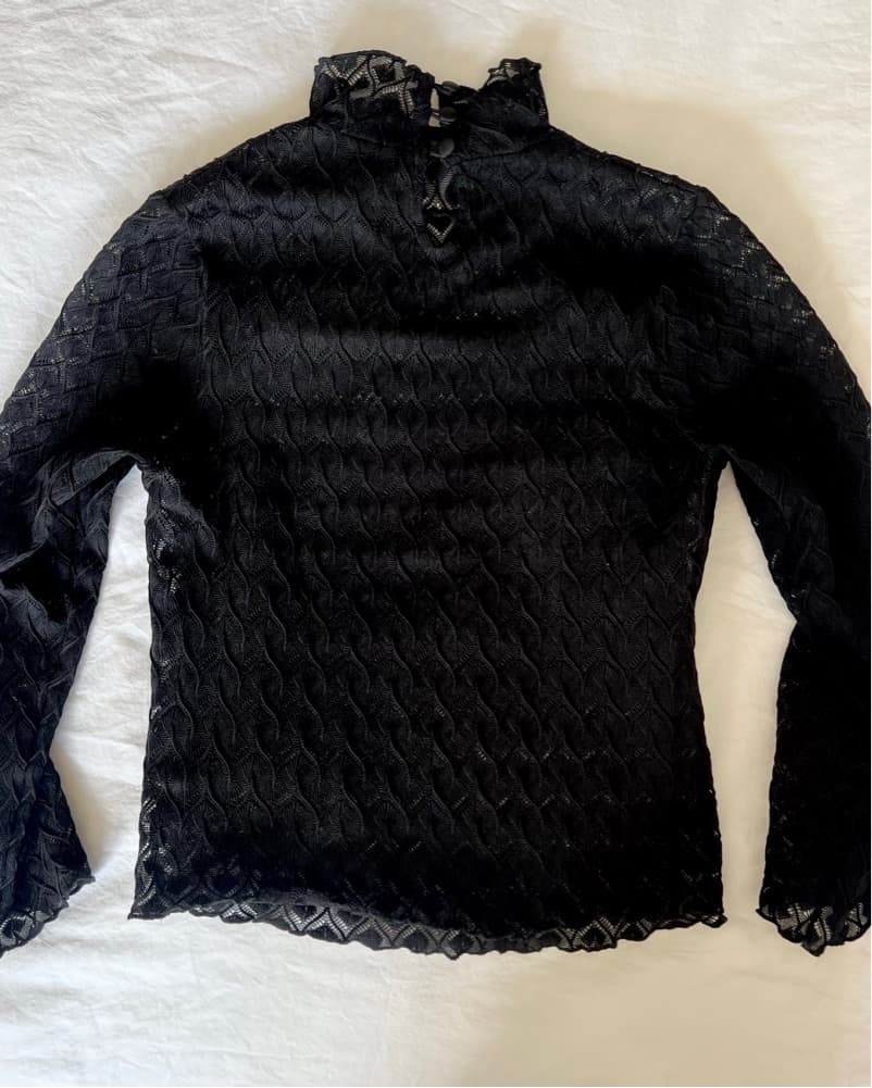 For Love and Lemons Black Lace Top - Image 10