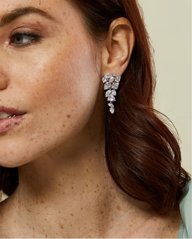 Nadri Cluster Drop Earring - Image 3