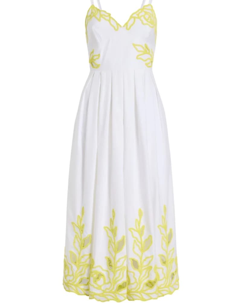 Cinq A Sept Yellow And White Maxi Dress - Image 1