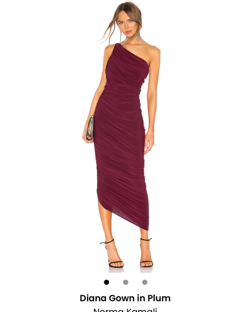 Chic Plum Ruched Gown - Norma Kamali - Image 1