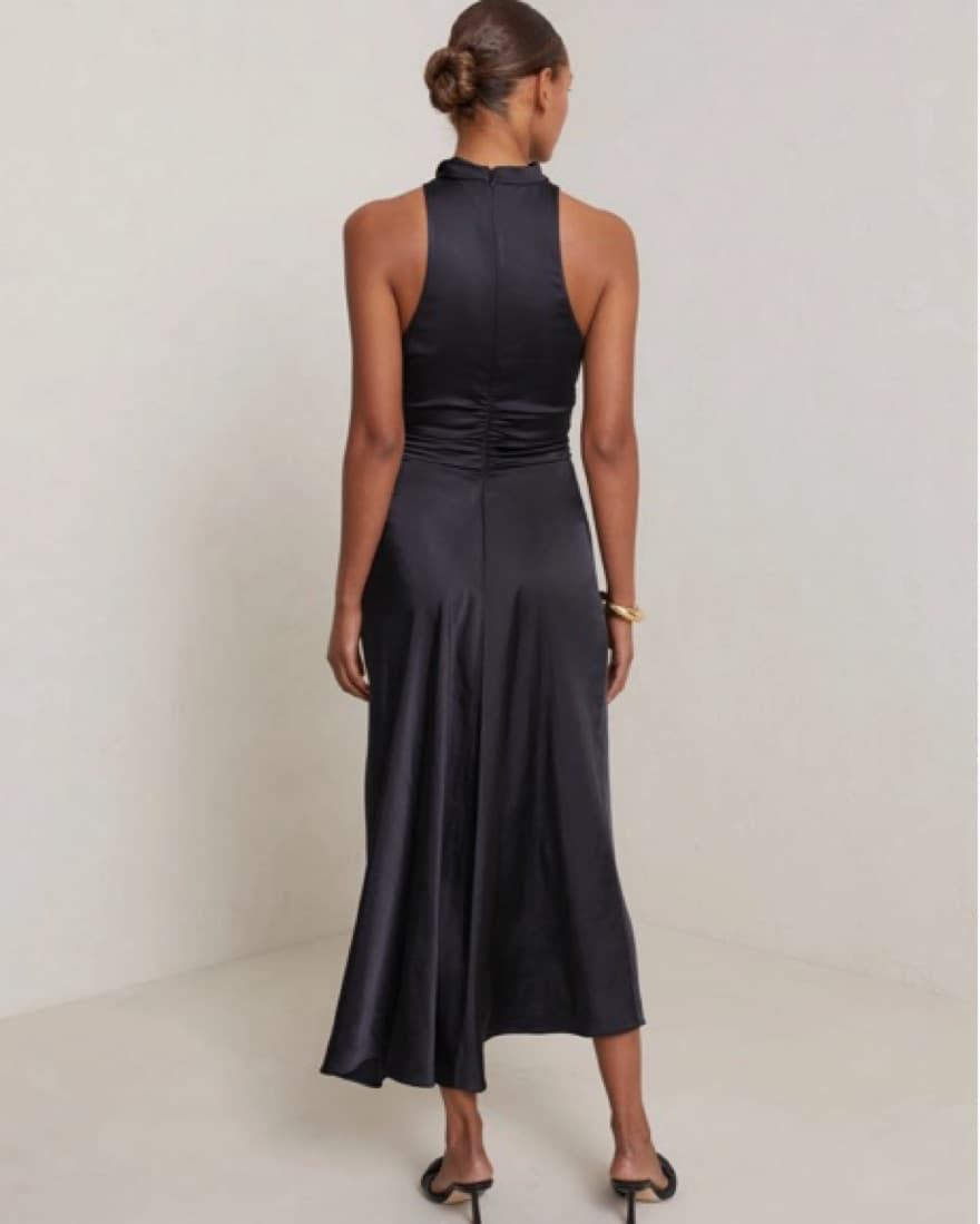 Black ALC Ruched Dress - Image 5