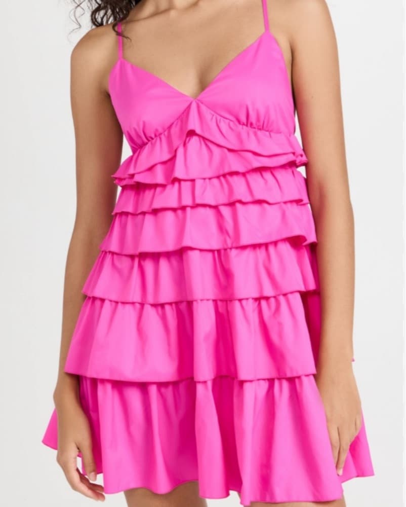 Staud Pink Rylie Dress - Image 1