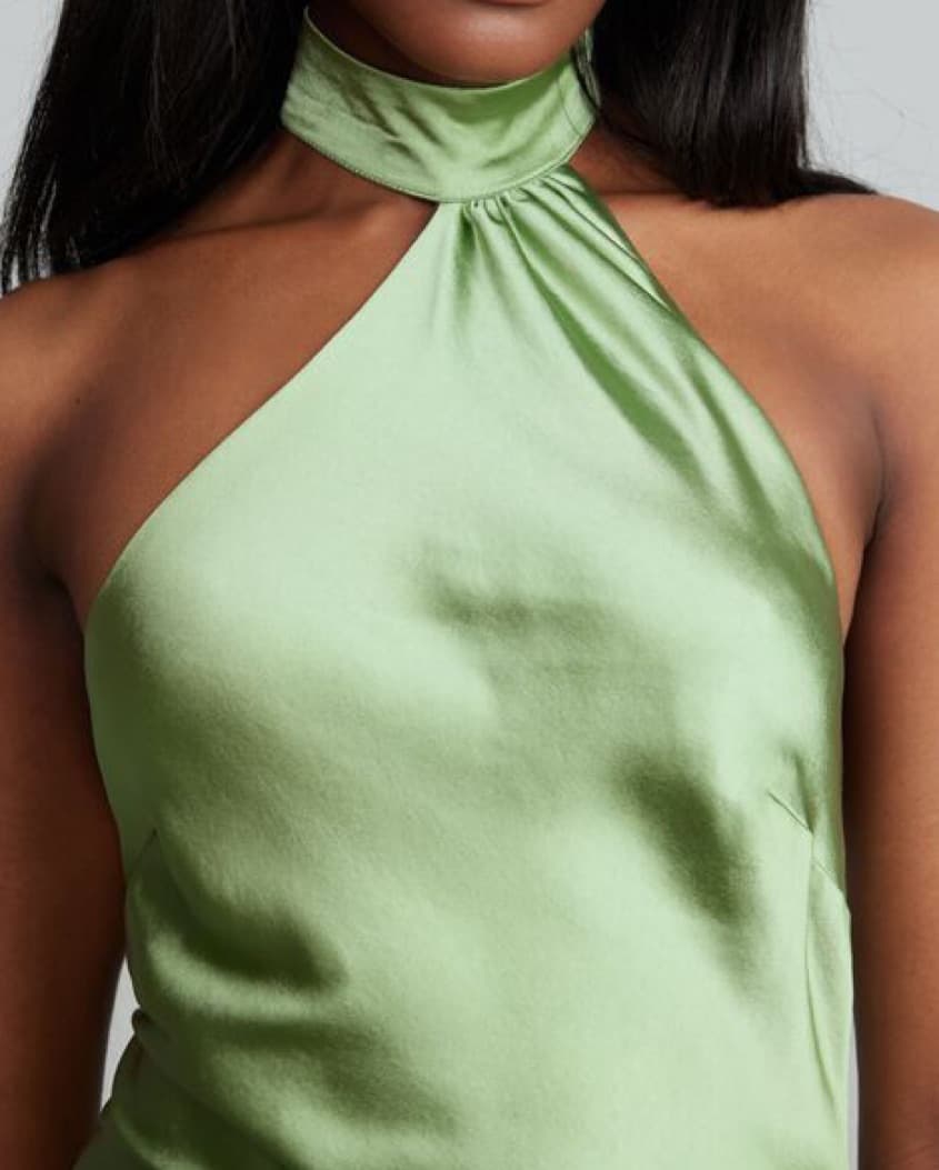 Dynamite Green Halter Dress - Image 1
