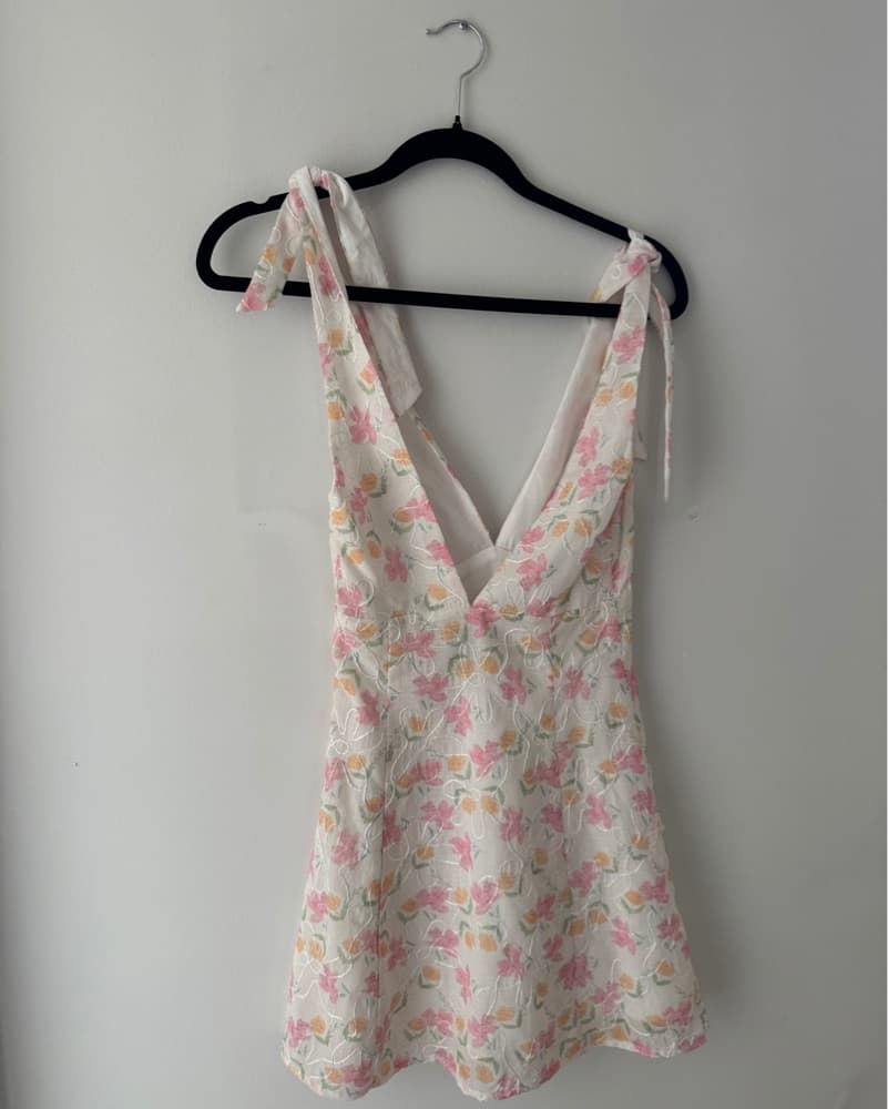 Island Time Mini Dress Pink Floral - Image 2