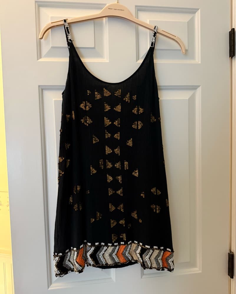 Free People Sequin Print Mini Dress - Image 4