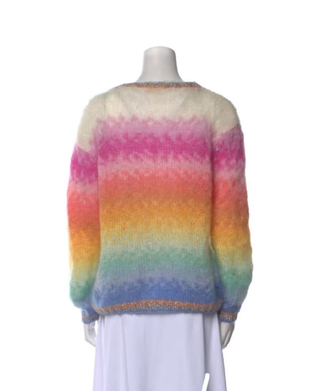 Rose Carmine Pastel Stripe Sweater - Image 5