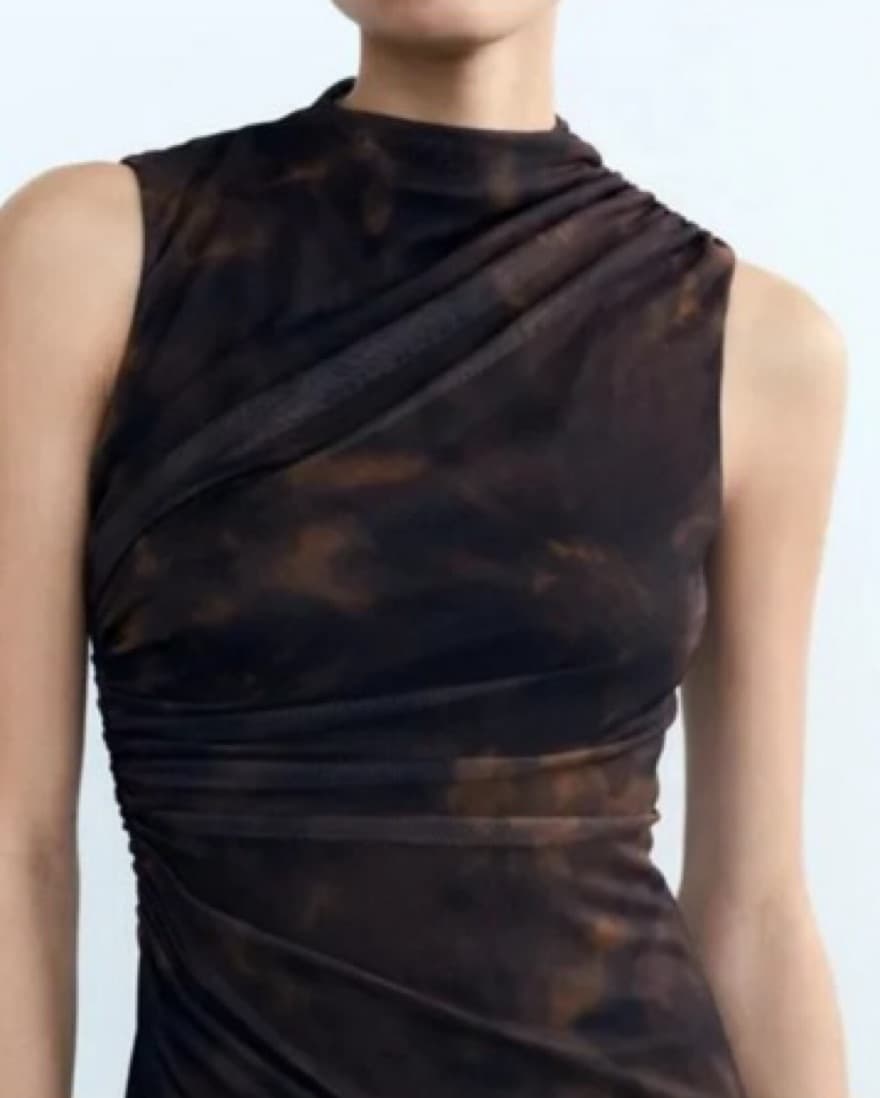 Zara Draped Midi Dress - Image 3