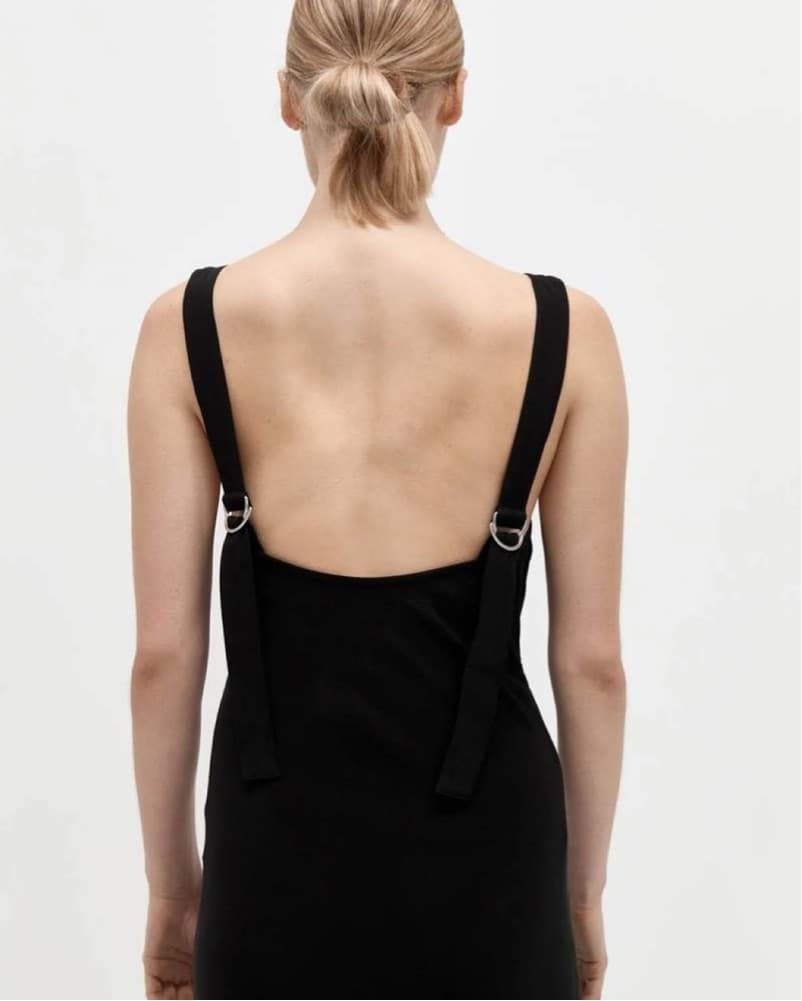 St Agni Ring Detail Maxi Dress - Black - Image 3