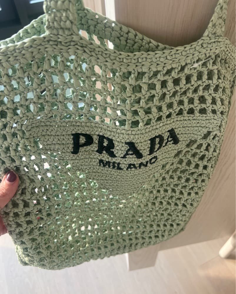 Prada Raffia Bag-Mint - Image 1