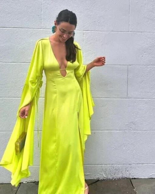 Cult Gaia Neon Green Winona Gown - Image 2