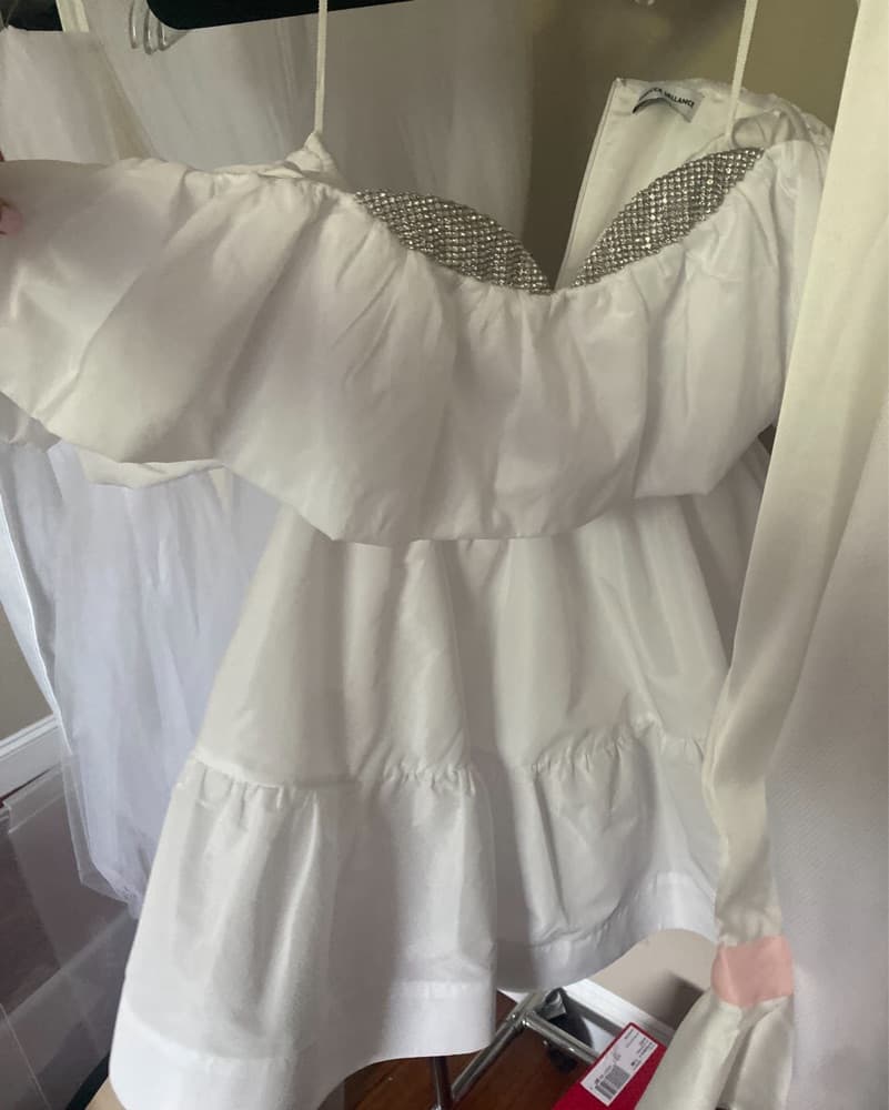 Bridal White Midi Dress - Image 1