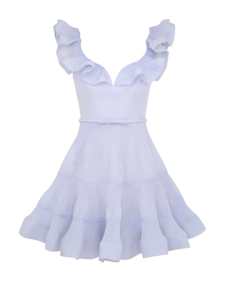 Zimmerman Pleated Frill Mini Dress - Image 2