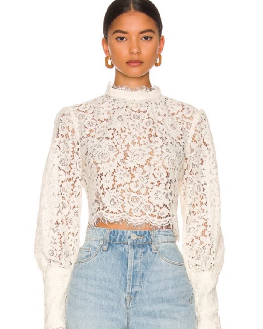 Bardot Lace Blouse - Image 1