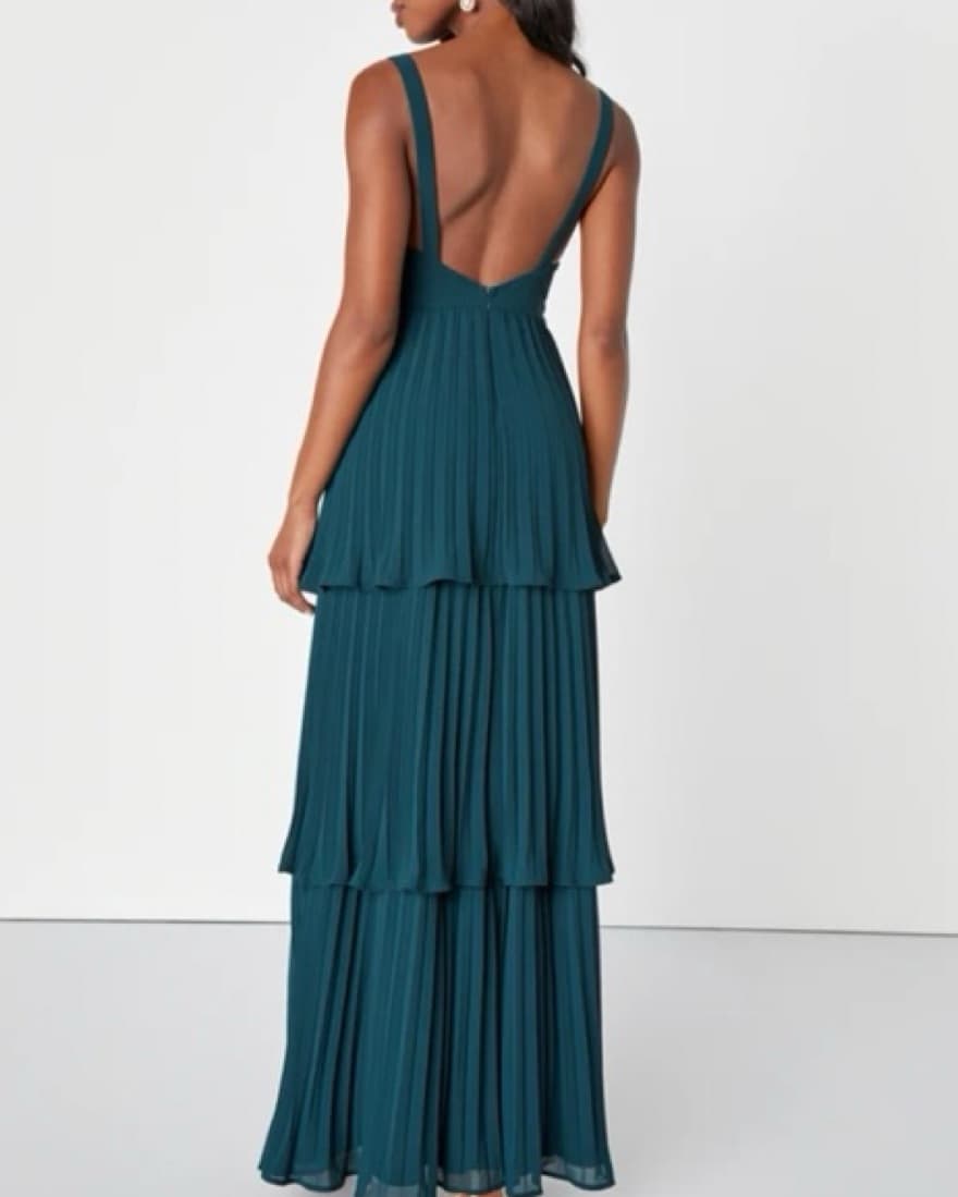 Pleated Backless Maxi dress - Image 2