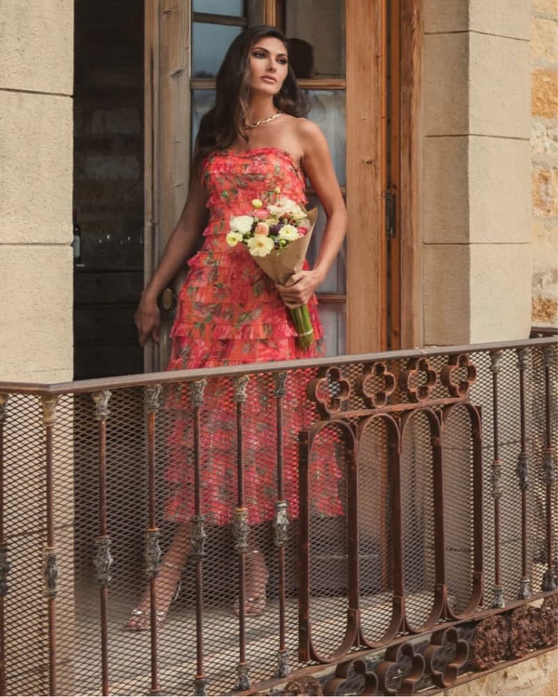 Mac Duggal Floral Micro Ruffle Dress - Image 4