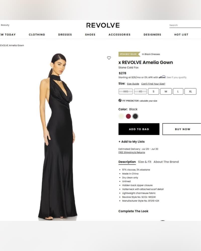 Cold Stone fox Ameilia Gown  - Image 3