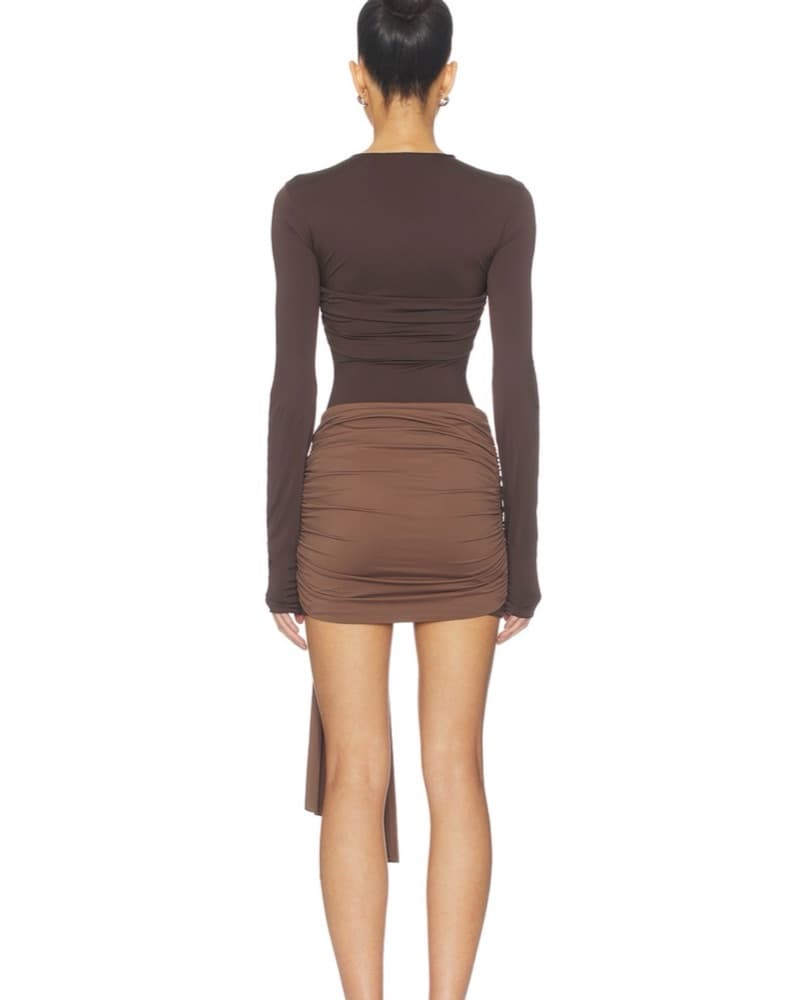 Brown Mini Dress - Image 2