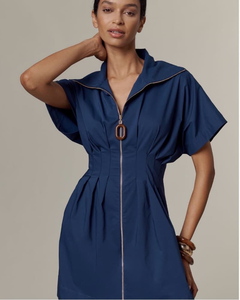 The Tobie Zip- Front Mini Dress - Image 1