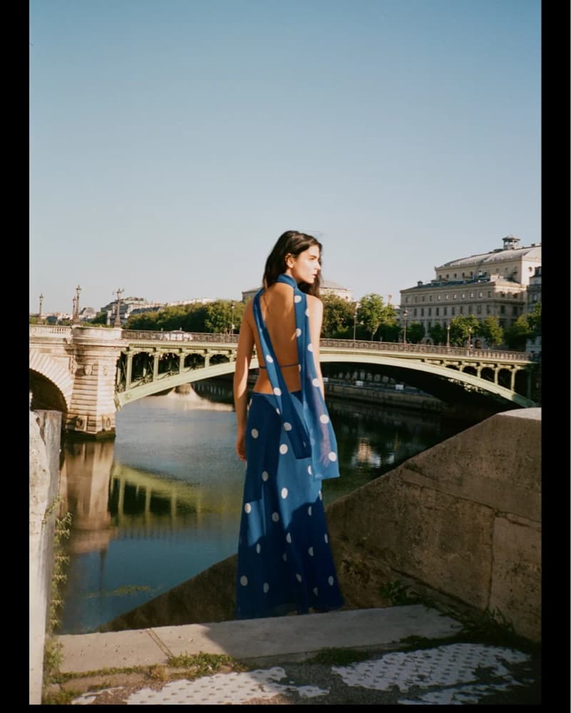 Zara Blue Polka Dot Dress  - Image 2