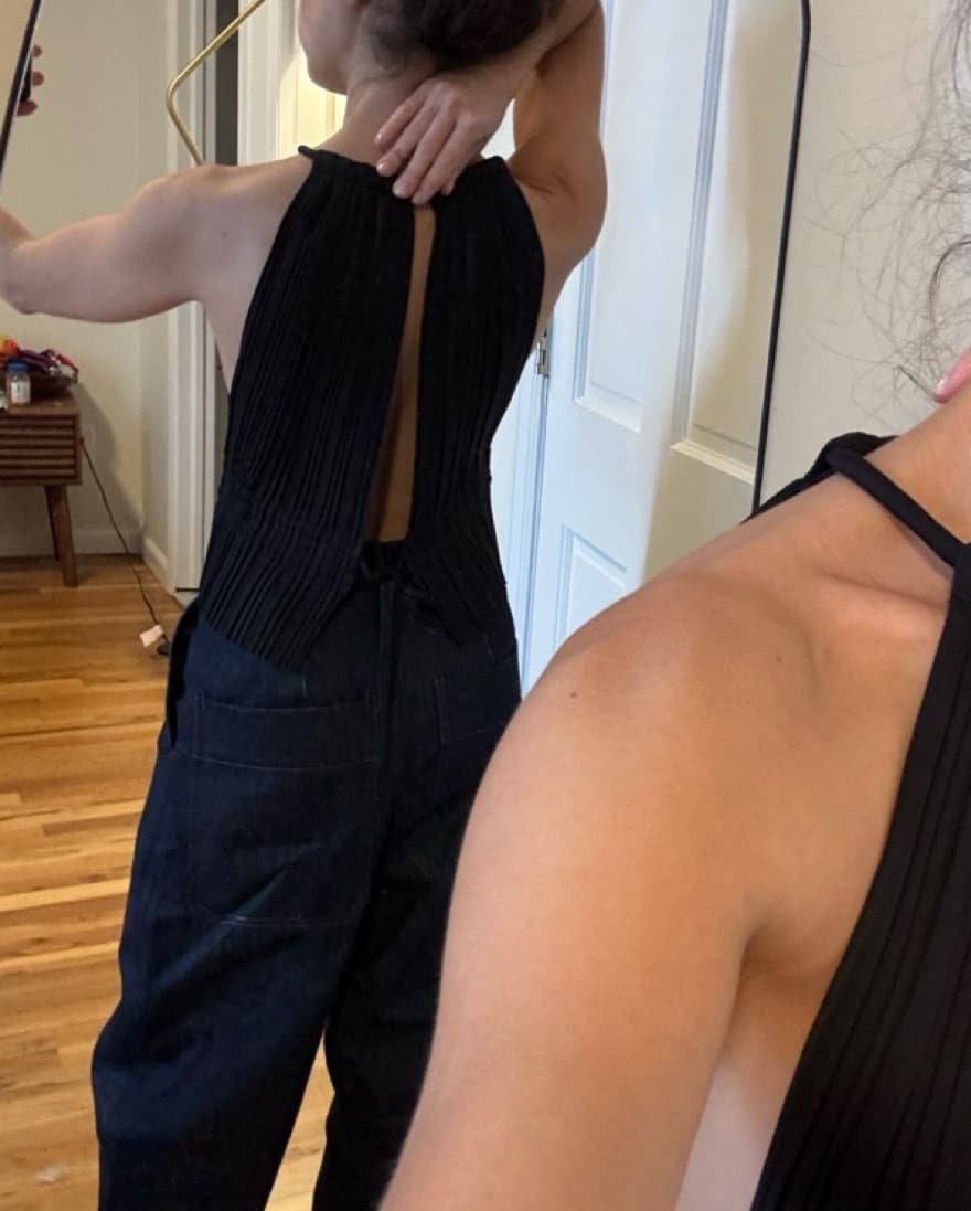 A.L.C. Black Pleated Top - Image 3