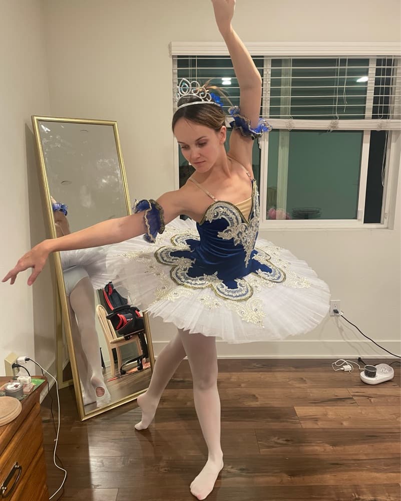 Professional Navy And White Ballet Tutu - Image 2