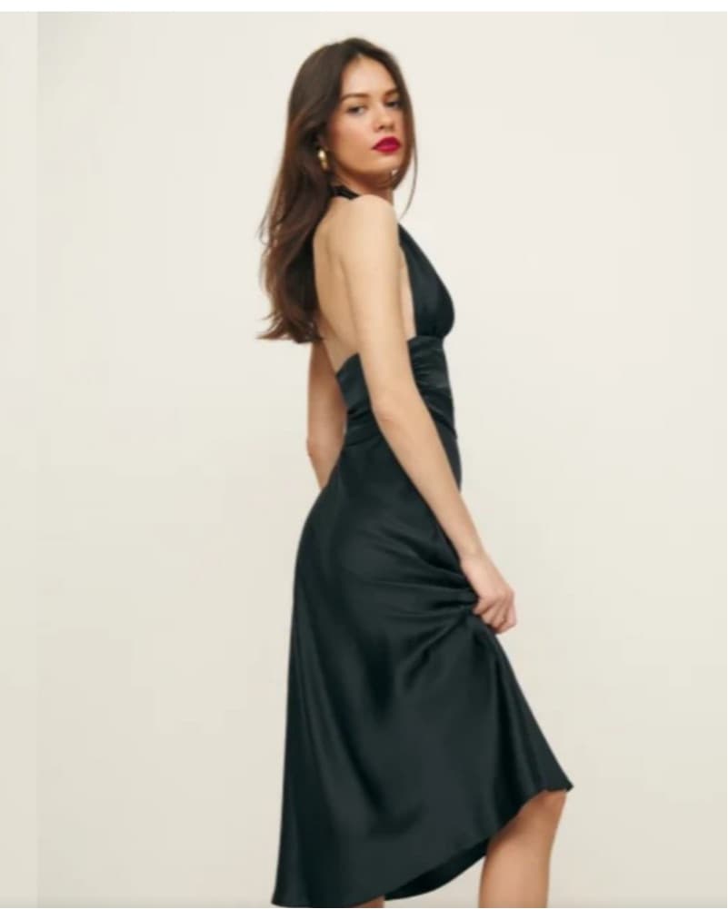Reformation Black Halter Dress - Image 5