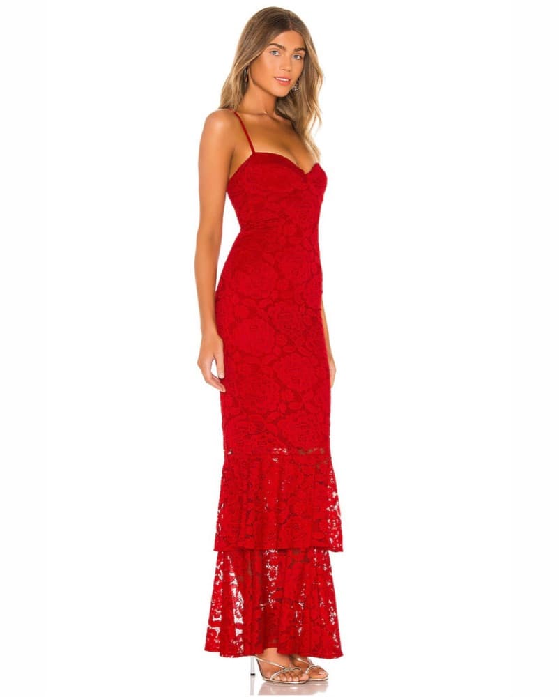 Nookie ‘Liana’ Red Lace Gown - Image 4