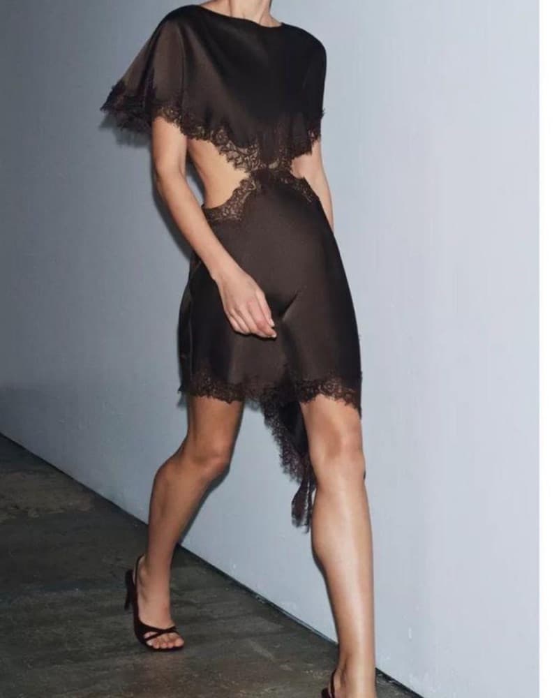 Zara ZW Collection Cut-Out Lace Dress - Image 2