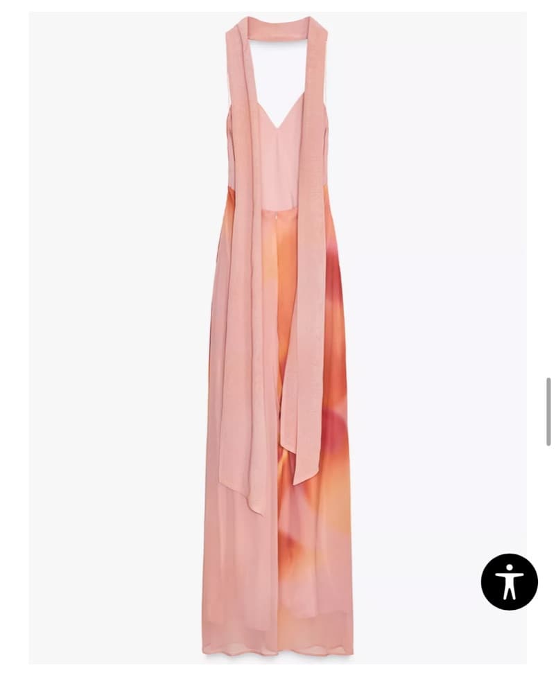 Vibrant Ombre Maxi Dress With Scarf - Image 6