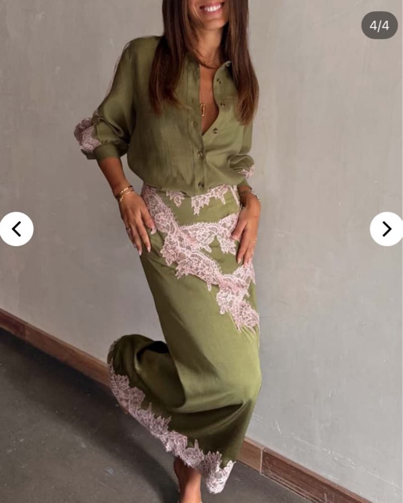 Never Fully Dressed Green Lace Set - Image 4