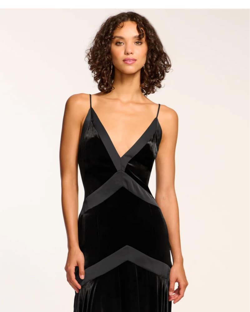Louisa Velvet Midi Slip Dress - Image 2