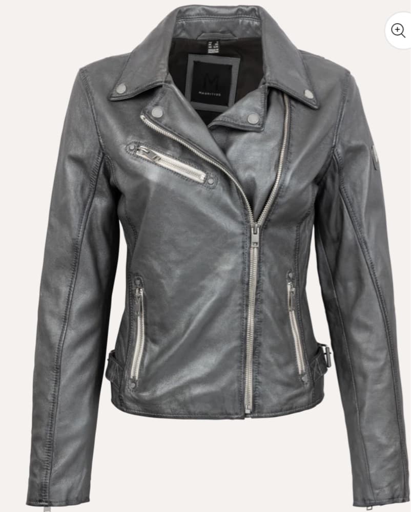 Mauritius Sofia Leather Jacket Gunmetal  - Image 3