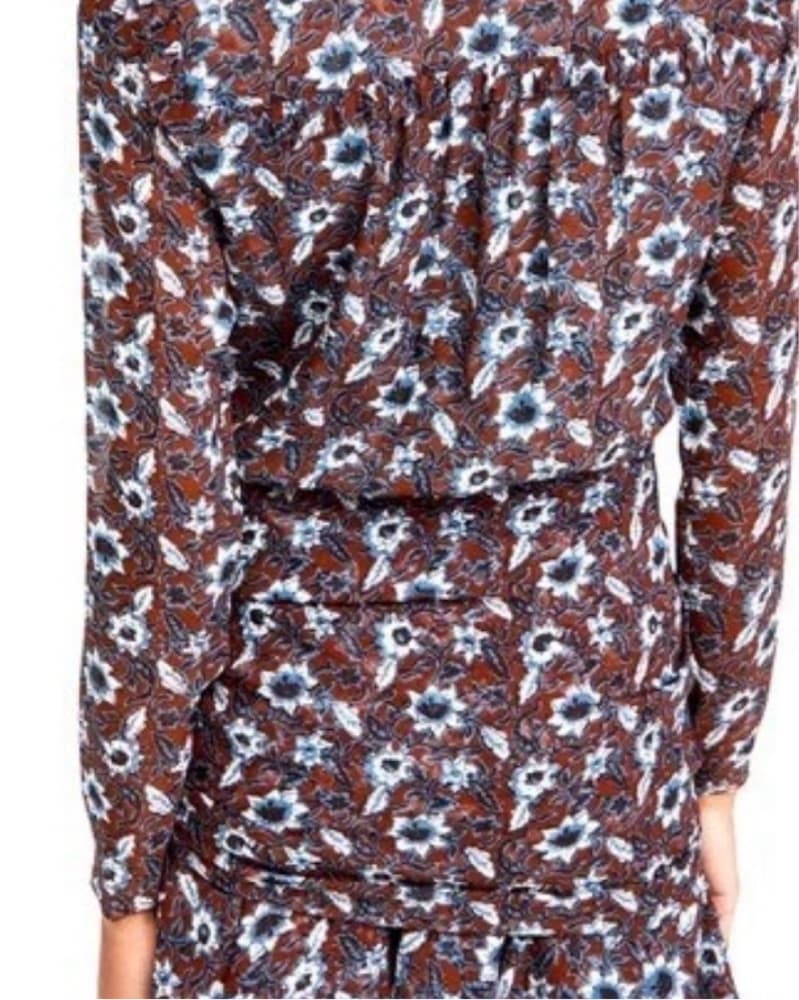 Veronica Beard Anjali Silk Ruffled Dress - Image 3