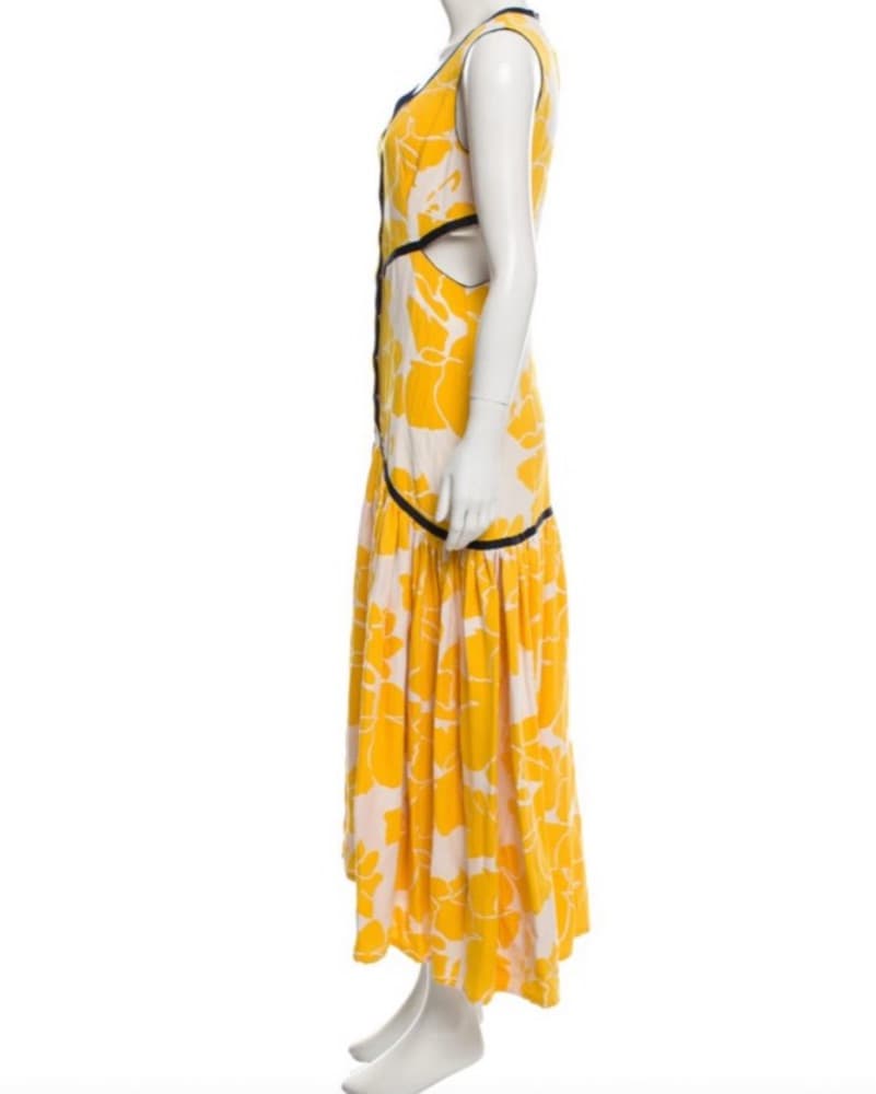 ALEXIS Royal Cutout Floral Dress - Image 3