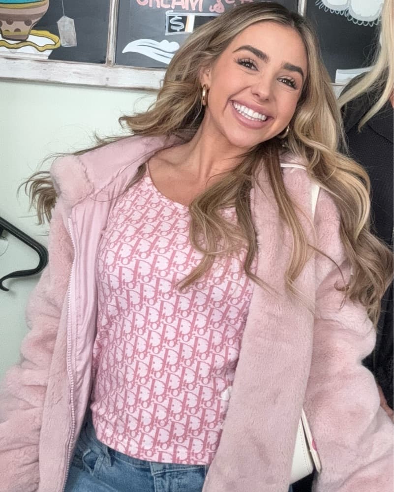 Chic Pink Monogram Shirt - Image 2