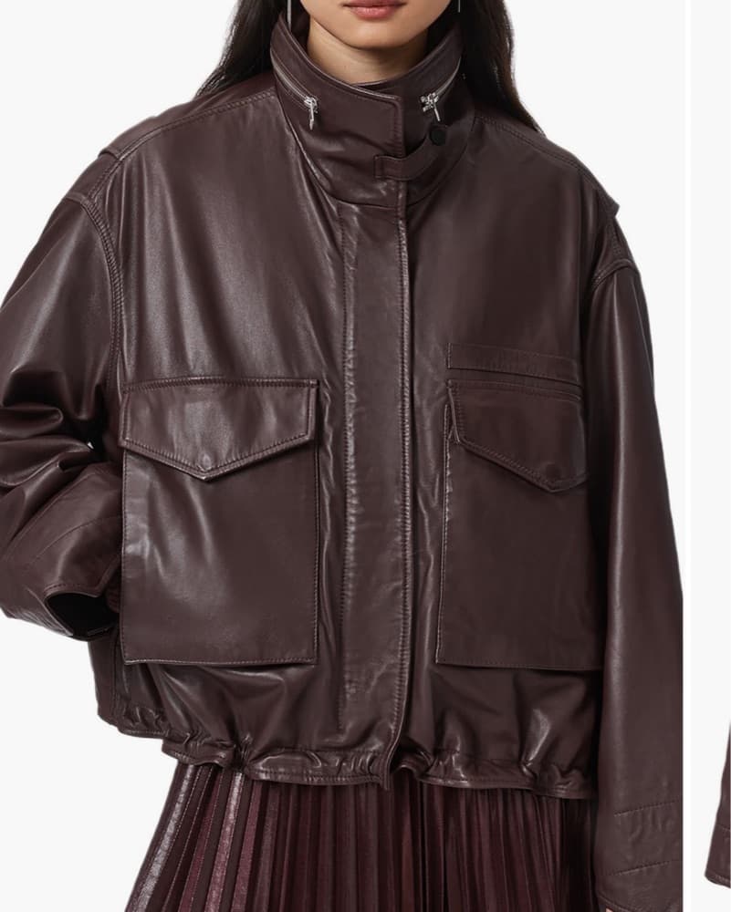 Allsaints Brown Leather Jacket  - Image 1