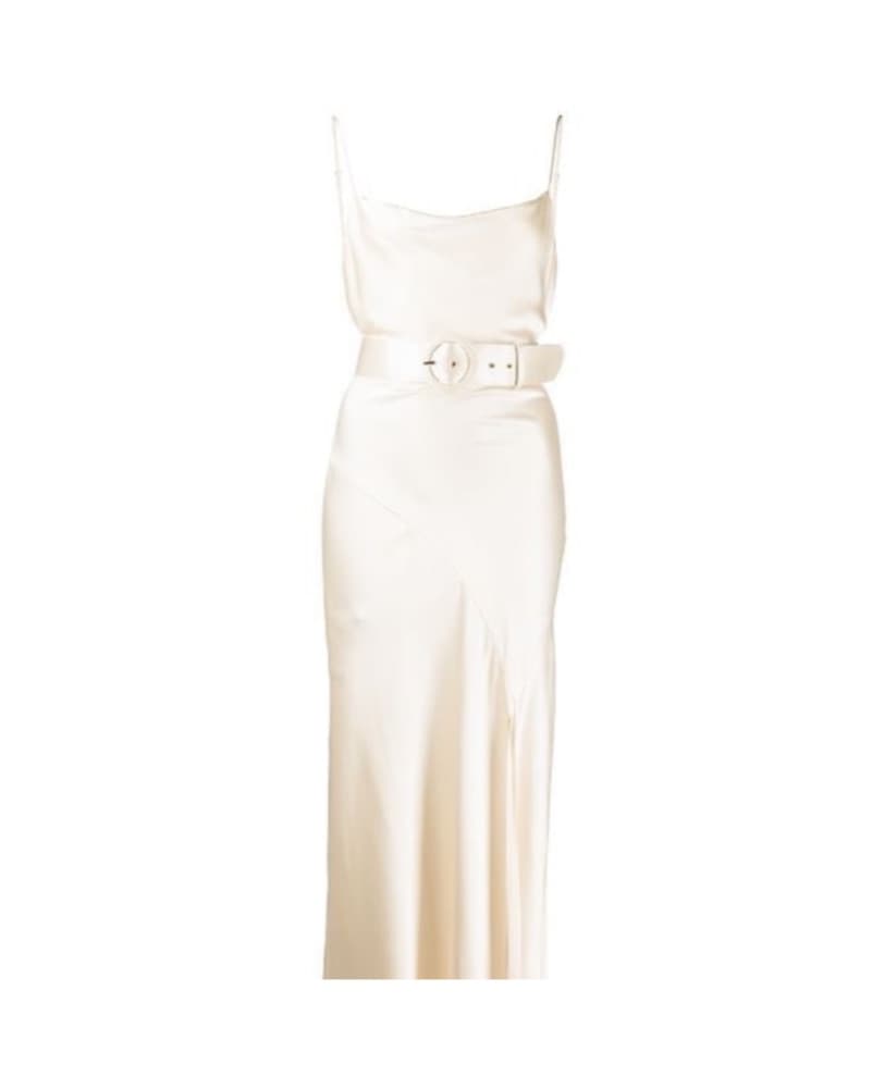 White Satin Dress - Image 4