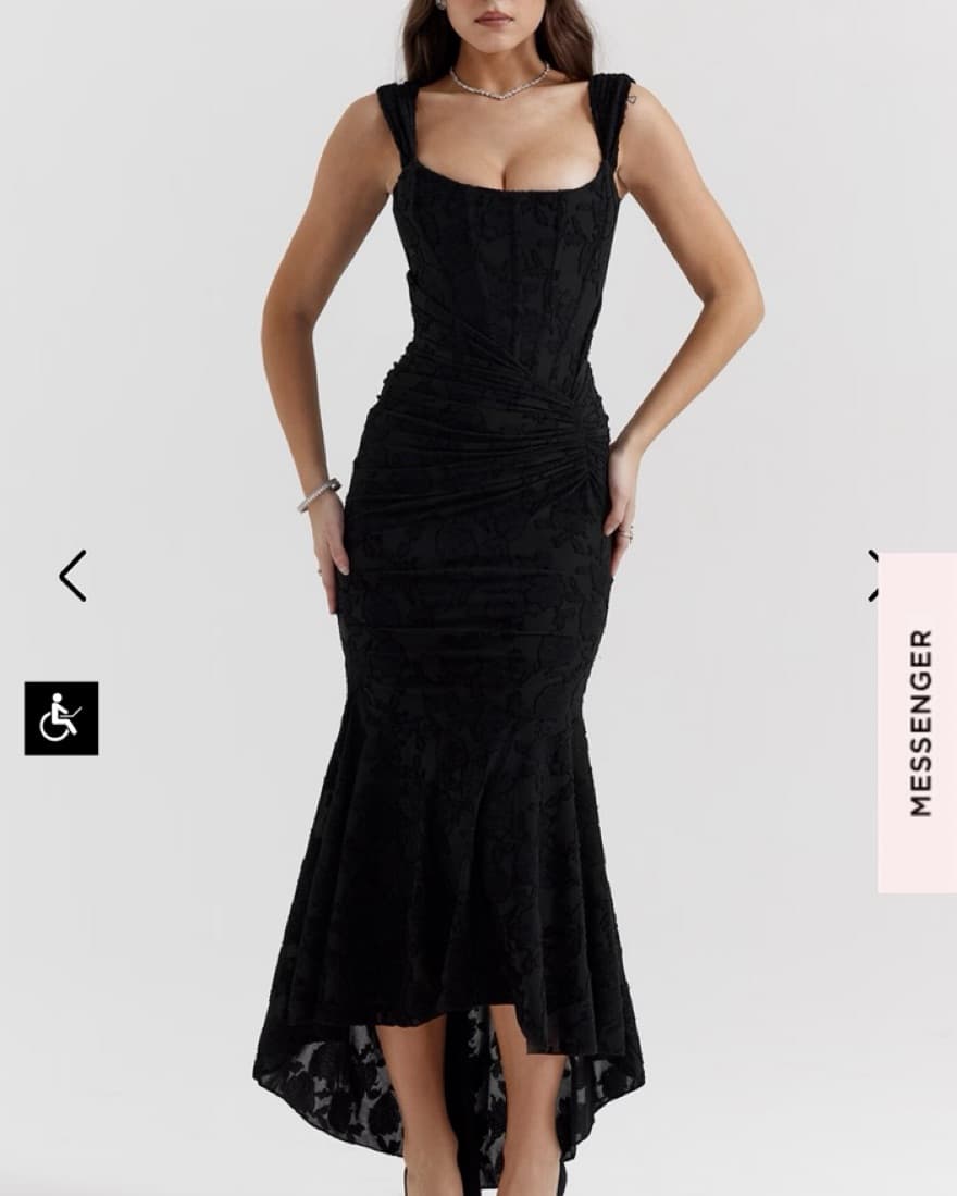 House Of CB Floral Ruched Corset Dress - Image 4
