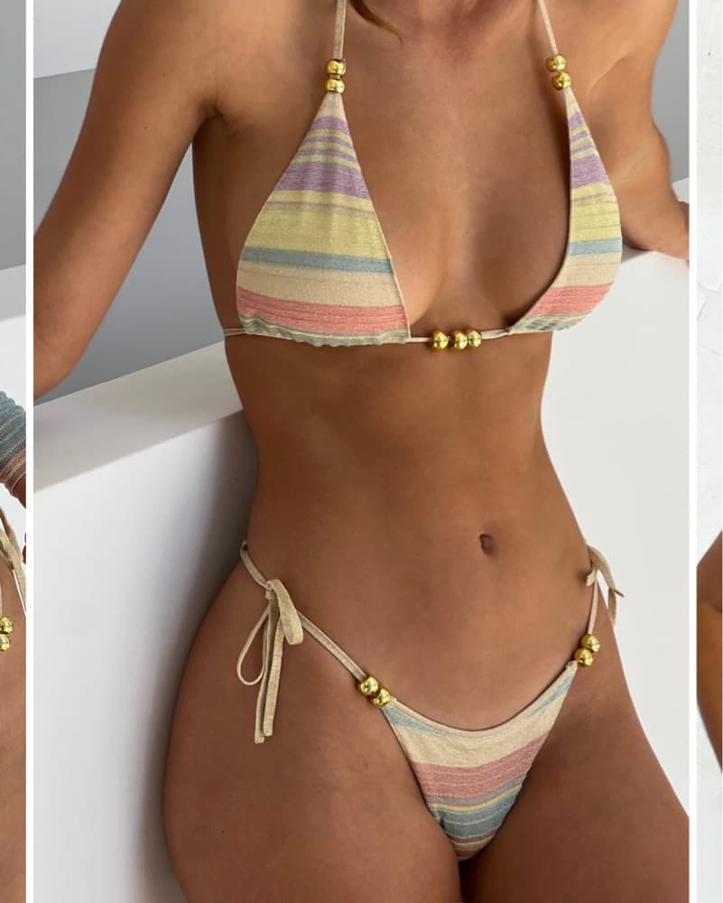 Kapri Pastel Swimsuit + Skirt Set  - Image 3