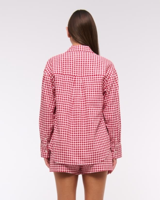 Red And White Plaid Button Down - Image 3