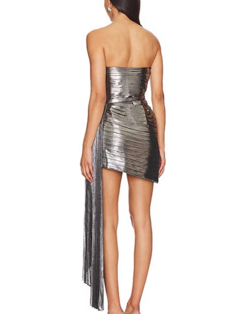 Retrofete Kenzie Dress in Gunmetal - Image 5