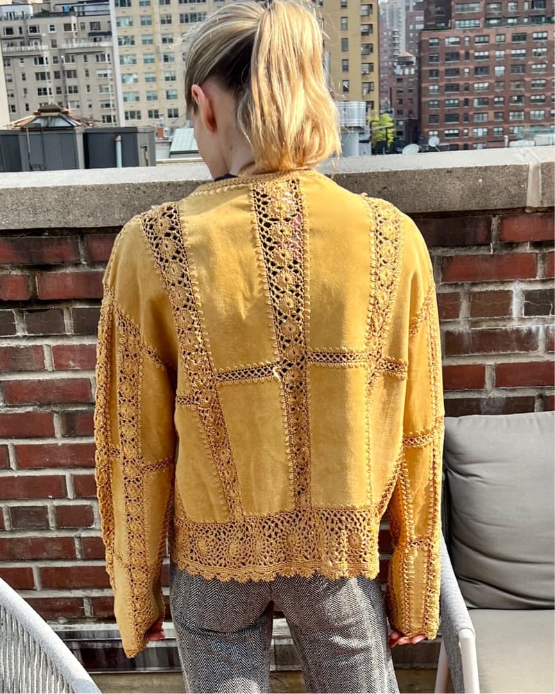 Western vintage Lace Leather Jacket  - Image 2